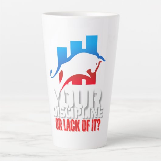 Trader motivation | Bull | Discipline Milchtasse (Vorderseite)