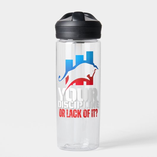 Trader motivation | Bull | Discipline Trinkflasche (Vorderseite)