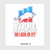Trader-Motivation | Bull | Disziplin Aufkleber (Blatt)