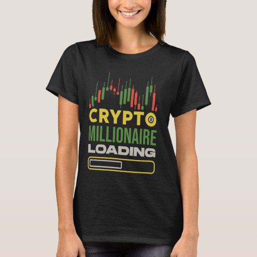 Traders Funny Crypto Millionaire Loading - Day Tra T-Shirt (Vorderseite)