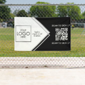 Tradeshow Display Signage QR Code Upload Your Logo Banner (Insitu)