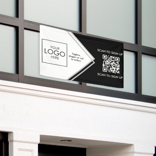 Tradeshow Display Signage QR Code Upload Your Logo Banner (Äußeres Gebäude)