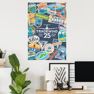 Tradewind 25-Jahre-Jubiläums-Plakat im Hochformat Poster