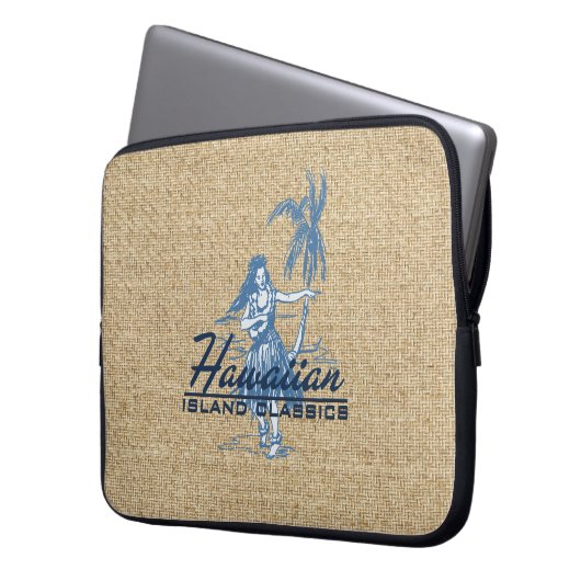 Tradewinds Hawaiian Hula Girl Neoprene Wetsuit Laptopschutzhülle (Vorderseite Links)