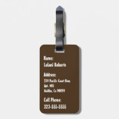 Tradewinds Hawaiian Island Hula Girl Bright Gepäckanhänger (Rückseite vertikal)