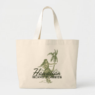 Tradewinds Hawaiian Island Hula Girl Jumbo Stoffbeutel