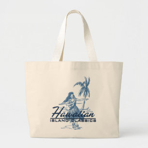 Tradewinds Hawaiian Island Hula Girl Jumbo Stoffbeutel