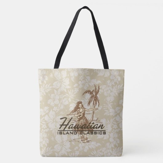 Tradewinds Hawaiian Island Hula Hibiskus Beach Bag Tasche (Vorderseite)