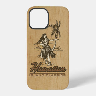Tradewinds Hawaiian Island Hula Mädchen Faux Holz iPhone 12 Pro Hülle
