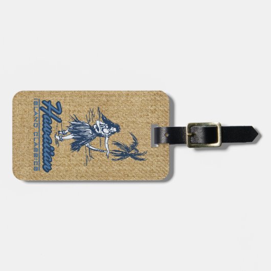 Tradewinds hawaiische Insel Hula Mädchen hell Gepäckanhänger (Vorderseite horizontal)