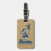Tradewinds hawaiische Insel Hula Mädchen hell Gepäckanhänger (Vorderseite vertikal)