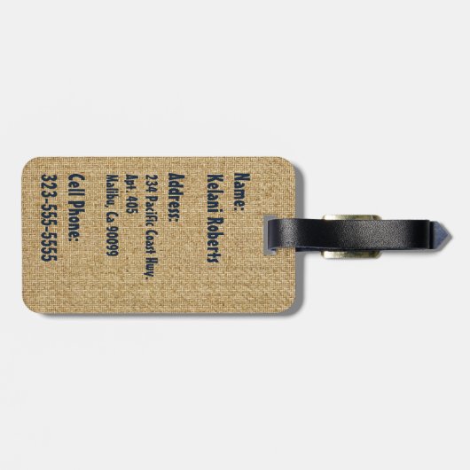 Tradewinds hawaiische Insel Hula Mädchen hell Gepäckanhänger (Rückseite horizontal)