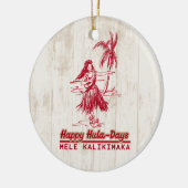 Tradewinds Holiday Hawaiian Hula Girl Keramik Ornament (Links)