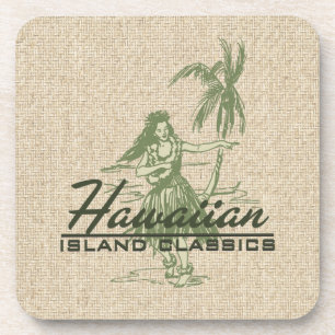 Tradewinds Hula Girl Hawaiian Cork-gestützte Unter Untersetzer
