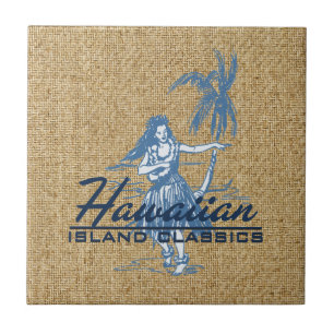 Tradewinds Hula Girl Hawaiian Fliesen Untersetzer