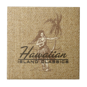 Tradewinds Hula Mädchen Hawaiian Fliesen Untersetz