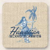 Tradewinds Hula Mädchen-hawaiische Getränkeuntersetzer (Vorderseite)