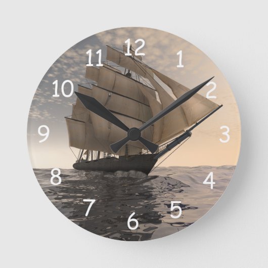 Tradewinduhr Runde Wanduhr (Vorderseite)
