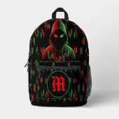 Trading Chart Pattern Streetwear Red Green Candle Bedruckter Rucksack (Vorderseite)