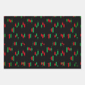 Trading Chart Pattern Streetwear Red Green Candle Geschenkpapier Set (Vorderseite)