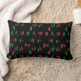 Trading Chart Pattern Streetwear Red Green Candle Lendenkissen