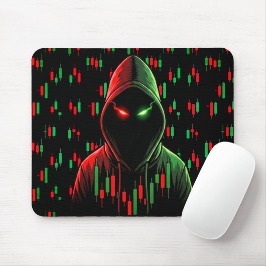 Trading Chart Pattern Streetwear Red Green Candle Mousepad (Mit Mouse)