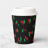 Trading Chart Pattern Streetwear Red Green Candle Pappbecher (Rückseite)