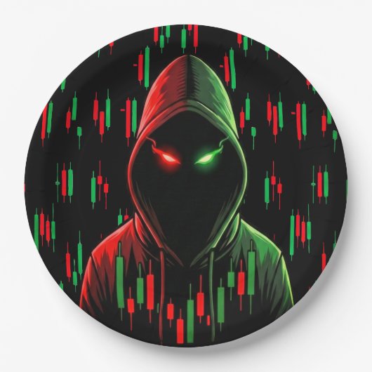 Trading Chart Pattern Streetwear Red Green Candle Pappteller (Vorderseite)