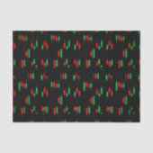 Trading Chart Pattern Streetwear Red Green Candle Seidenpapier (Vorderseite)