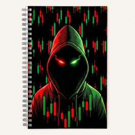 Trading Chart Pattern Streetwear rote grüne Kerze Notizblock