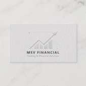 Trading Graph Imitate mit moderner Beruflicher Emb Visitenkarte (Vorderseite)