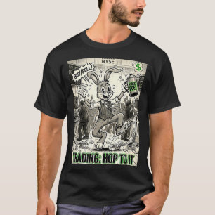 Trading-Hop zum vintage Zeichentrick-Aktienmarkt-T T-Shirt