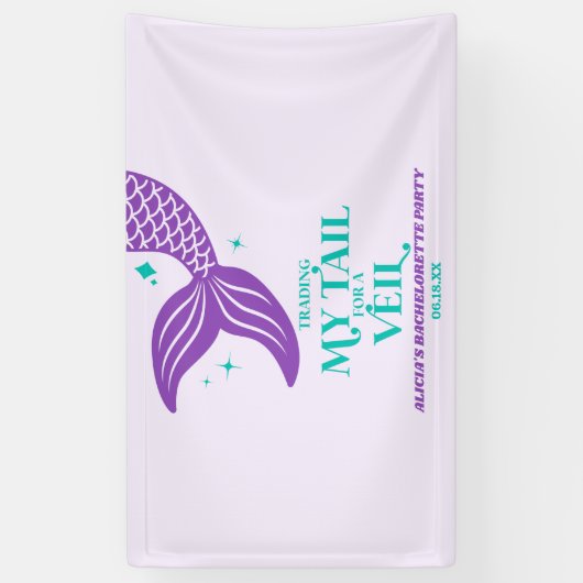 Trading Schwanz For Veil Mermaid Junggeselinnen-Ab Banner (Vertikal)