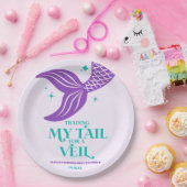 Trading Tail For Veil Mermaid Bachelorette Party Pappteller (Party)
