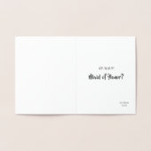 Tradition Alive Funny Bridesmaid oder Trauzeugin Folienkarte (Innenseite)