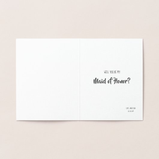 Tradition Alive Funny Bridesmaid oder Trauzeugin Folienkarte (Innenseite)