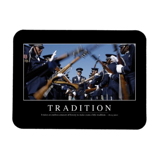 Tradition: Inspiration Zitat Magnet (Horizontal)