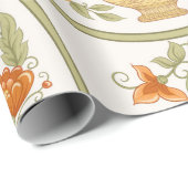 Tradition mughal motif, fantasy flowers in retro, geschenkpapier (Rolleneckpunkt)