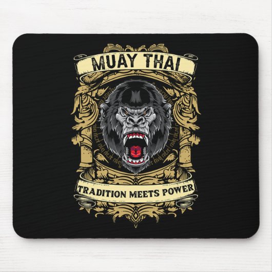 Tradition trifft auf Kraft - Kickboxen und Muay Th Mousepad (Vorne)