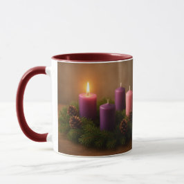 Traditional Advent Wreath First Sunday Tasse