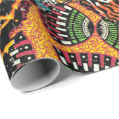 Traditional african fabric and wild animal skins p geschenkpapier (Rolleneckpunkt)