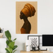 Traditional African Woman Boho Style Wall Art Poster (Heimbüro)