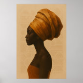 Traditional African Woman Boho Style Wall Art Poster (Vorne)