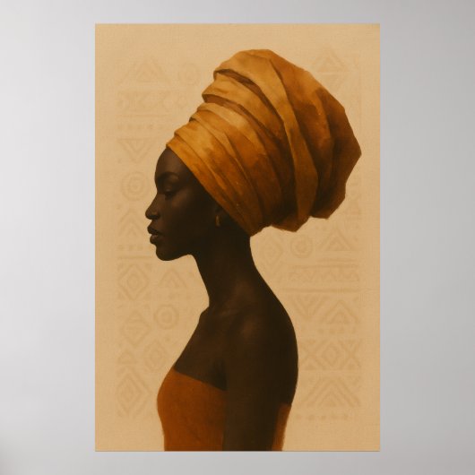 Traditional African Woman Boho Style Wall Art Poster (Vorne)