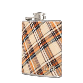 Traditional Autumn Plaid Vinyl Wrapped Hip Flask Flachmann (Links)