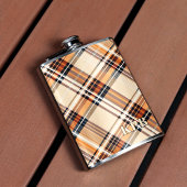 Traditional Autumn Plaid Vinyl Wrapped Hip Flask Flachmann