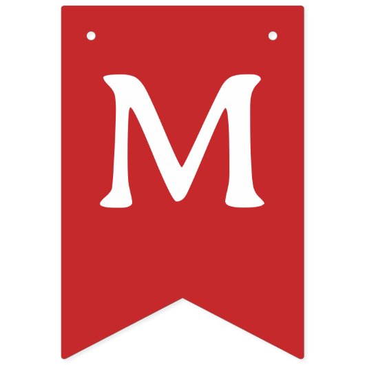 Traditional Basic Green Red Merry Christmas Wimpelkette (Erste Fahne)