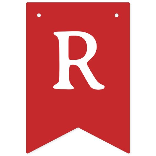 Traditional Basic Green Red Merry Christmas Wimpelkette (Dritte Fahne)