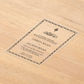 Traditional Black Border Islamic Wedding Acryleinladungen (Ablage )