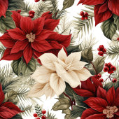 Traditional Blanket Red Poinsettia Holiday Style Fleecedecke